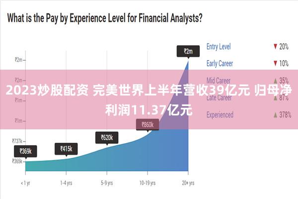 2023炒股配资 完美世界上半年营收39亿元 归母净利润11.37亿元