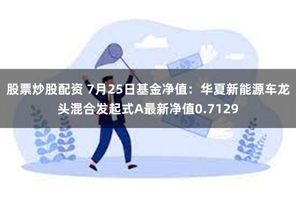 股票炒股配资 7月25日基金净值：华夏新能源车龙头混合发起式A最新净值0.7129