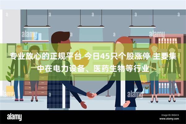 专业放心的正规平台 今日45只个股涨停 主要集中在电力设备、医药生物等行业