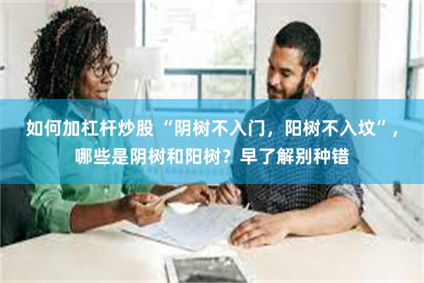 如何加杠杆炒股 “阴树不入门，阳树不入坟”，哪些是阴树和阳树？早了解别种错