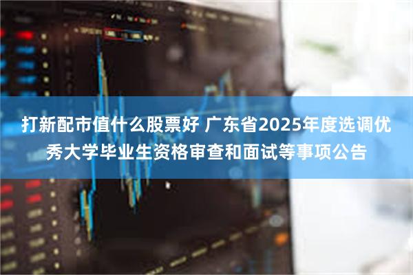 打新配市值什么股票好 广东省2025年度选调优秀大学毕业生资格审查和面试等事项公告